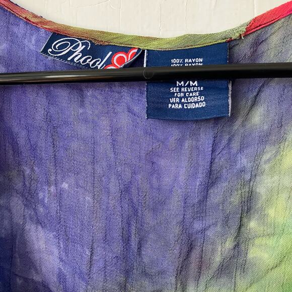 Tie dye gauzy coverup boho fairycore hippie - Picture 9 of 9